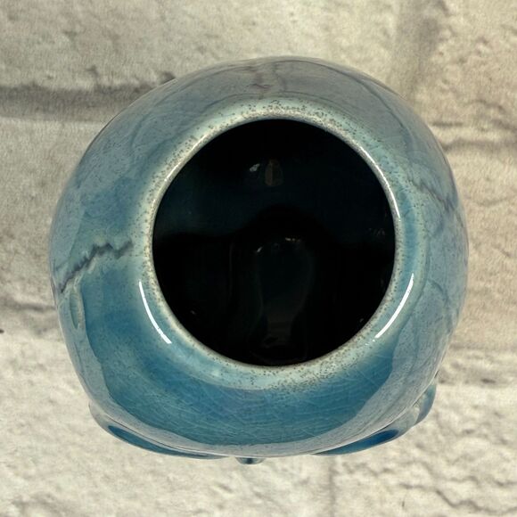 Munktiki Imports Mutant Skull Tiki Mug Blue Glaze 6.5" Tall BRAND NEW - Picture 7 of 7